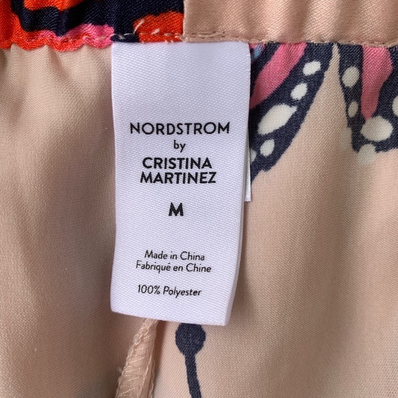 Nordstrom by Cristina Martinez Butterfly Wide Leg Pajama Pants - Picture 5 of 9